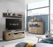 Wohnwand >DERA< (BxHxT: 150x166,3x46,4 cm) in Dekor Artisan Eiche