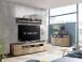 Wohnwand >DERA< (BxHxT: 200x166,3x46,4 cm) in Dekor Artisan Eiche
