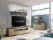 Wohnwand >DERA< (BxHxT: 200x166,3x46,4 cm) in Dekor Artisan Eiche