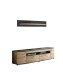 Wohnwand >DERA< (BxHxT: 200x166,3x46,4 cm) in Dekor Artisan Eiche