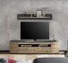 Wohnwand >DERA< (BxHxT: 200x166,3x46,4 cm) in Dekor Artisan Eiche