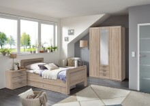 Bett >NADJA< (BxH: 98x85 cm) in EICHE SAEGERAU-NACHBILDUNG - 98x85cm (BxH)