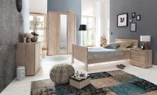 Bett >NADJA< (BxH: 98x85 cm) in EICHE SAEGERAU-NACHBILDUNG - 98x85cm (BxH)