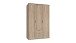 Drehtürenschrank >NADJA< (BxH: 135x208 cm) in EICHE SAEGERAU-NACHBILDUNG