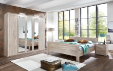 Drehtürenschrank >NADJA< (BxH: 225x208 cm) in EICHE SAEGERAU-NACHBILDUNG