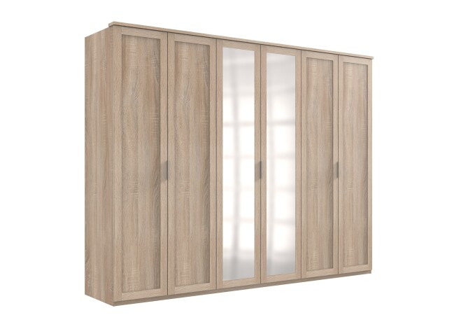 Drehtürenschrank >NADJA< (BxH: 270x208 cm) in EICHE SAEGERAU-NACHBILDUNG
