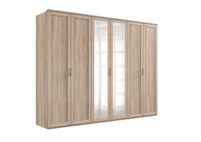 Drehtürenschrank >NADJA< (BxH: 270x208 cm) in EICHE SAEGERAU-NACHBILDUNG