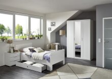 Bett >NADJA< (BxH: 108x85 cm) in WEISS - 108x85cm (BxH)