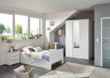 Bett >NADJA< (BxH: 108x85 cm) in WEISS - 108x85cm (BxH)