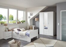 Bett >NADJA< (BxH: 98x85 cm) in WEISS - 98x85cm (BxH)