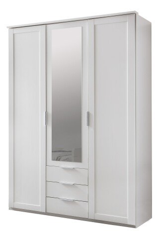 Drehtürenschrank >NADJA< (BxH: 135x208 cm) in WEISS - 135x208cm (BxH)