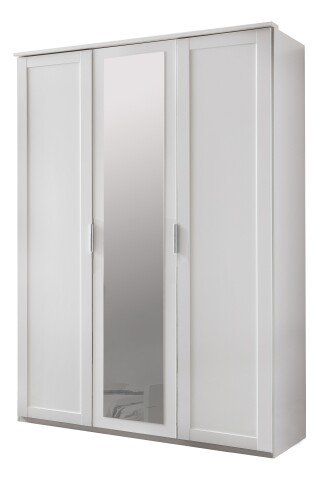 Drehtürenschrank >NADJA< (BxH: 135x208 cm) in WEISS - 135x208cm (BxH)
