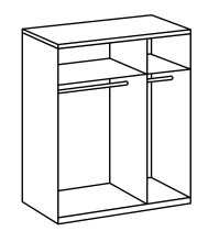 Drehtürenschrank >NADJA< (BxH: 135x208 cm) in WEISS - 135x208cm (BxH)