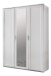 Drehtürenschrank >NADJA< (BxH: 135x208 cm) in WEISS - 135x208cm (BxH)