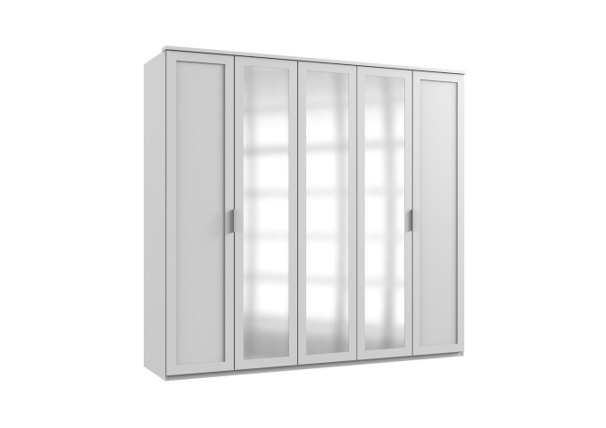 Drehtürenschrank >NADJA< (BxH: 225x208 cm) in WEISS - 225x208cm (BxH)