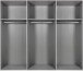 Drehtürenschrank >NADJA< (BxH: 270x208 cm) in WEISS - 270x208cm (BxH)