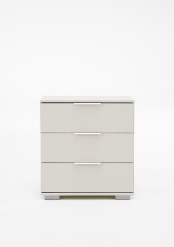 Nachtschrank >NADJA< (BxH: 52x58 cm) in WEISS - 52x58cm (BxH)