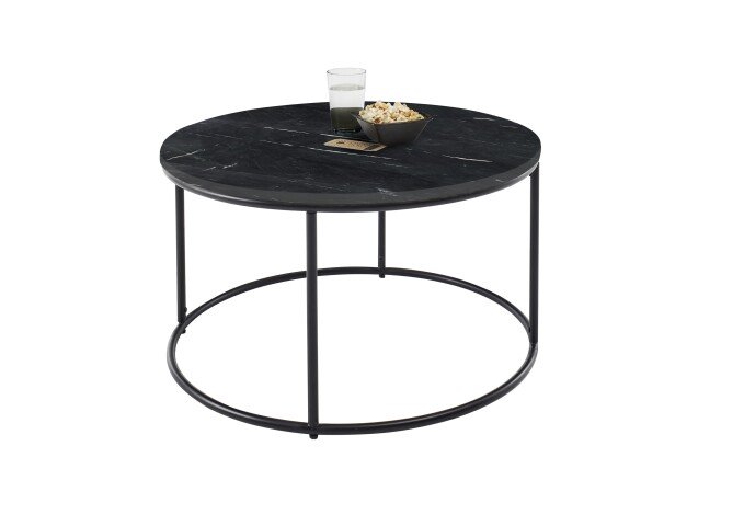 Wohnzimmertisch >Belfort< (DxH: 80x46 cm) in schwarz - 46 (H)