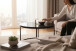 Couchtisch >Belfort< rund Ø80 cm – Schwarzer Marmor & Metallgestell modern