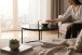 Couchtisch >Belfort< rund Ø80 cm – Schwarzer Marmor & Metallgestell modern