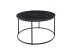 Couchtisch >Belfort< rund Ø80 cm – Schwarzer Marmor & Metallgestell modern