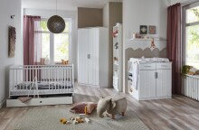 Babyzimmer-Komplettset >BORKUM< in WEISS