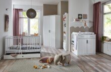 Babyzimmer-Komplettset >BORKUM< in WEISS
