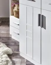 Kleiderschrank >BORKUM< (BxH: 91x199 cm) in WEISS -...