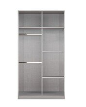 Kleiderschrank >BORKUM< (BxH: 91x199 cm) in WEISS - 91x199cm (BxH)