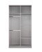 Kleiderschrank >BORKUM< (BxH: 91x199 cm) in WEISS - 91x199cm (BxH)
