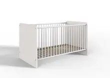 Babybett >BORKUM< (BxH: 80x85 cm) in WEISS -...