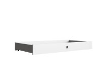 Bettschubkasten >BORKUM< (BxH: 71x17 cm) in WEISS -...