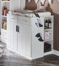 Unterschrank >BORKUM< (BxH: 35x91 cm) in WEISS - 35x91cm (BxH)