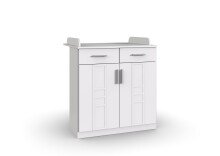 Wickelkommode >BORKUM< (BxH: 91x101 cm) in WEISS -...