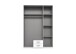 Kleiderschrank >BORKUM< (BxH: 135x199 cm) in WEISS - 135x199cm (BxH)