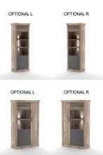 Wohnwand >PORTUM< (BxHxT: 394,3x205,5x40 cm) Dekor Lamellen Eiche/Anthrazit