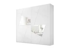 Kleiderschrank "Valeria" in Weiss Melamin mit...