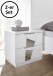 Nachtkommode >Valeria< 2er-Set (BxHxT: 51x48x39 cm) Weiss Melamin mit Siebdruck Spiegel