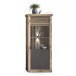 Vitrine >PORTUM< (BxHxT: 76x173,7x40 cm) Dekor Lamellen Eiche-Anthrazit