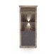 Vitrine >PORTUM< (BxHxT: 76x173,7x40 cm) Dekor Lamellen Eiche-Anthrazit