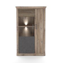 Vitrine >PORTUM< (BxHxT: 106,3x173,7x40 cm) Dekor...