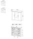Highboard >PORTUM< (BxHxT: 133,9x120x40 cm) Dekor Lamellen Eiche/Anthrazit