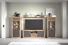 Wohnwand >PORTUM< (BxHxT: 364x180x40 cm) Dekor...