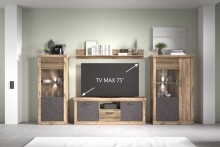 Wohnwand >PORTUM< (BxHxT: 394,3x180x40 cm) Dekor...