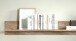 Wohnwand >PORTUM< (BxHxT: 394,3x180x40 cm) Dekor Lamellen Eiche-Anthrazit