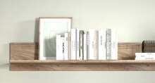 Wohnwand >PORTUM< (BxHxT: 273x205,5x40 cm) Dekor Lamellen Eiche-Anthrazit