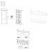 Wohnwand >PORTUM< (BxHxT: 273x205,5x40 cm) Dekor Lamellen Eiche-Anthrazit
