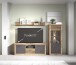 Wohnwand >PORTUM< (BxHxT: 273x180x40 cm) Dekor Lamellen Eiche-Anthrazit