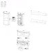 Wohnwand >PORTUM< (BxHxT: 273x180x40 cm) Dekor Lamellen Eiche-Anthrazit