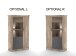 Wohnwand >PORTUM< (BxHxT: 303,3x180x40 cm) Dekor Lamellen Eiche-Anthrazit